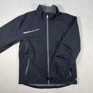 Bauer Flex Jacket Mens Small Black Full Zip Team Hockey Warmup